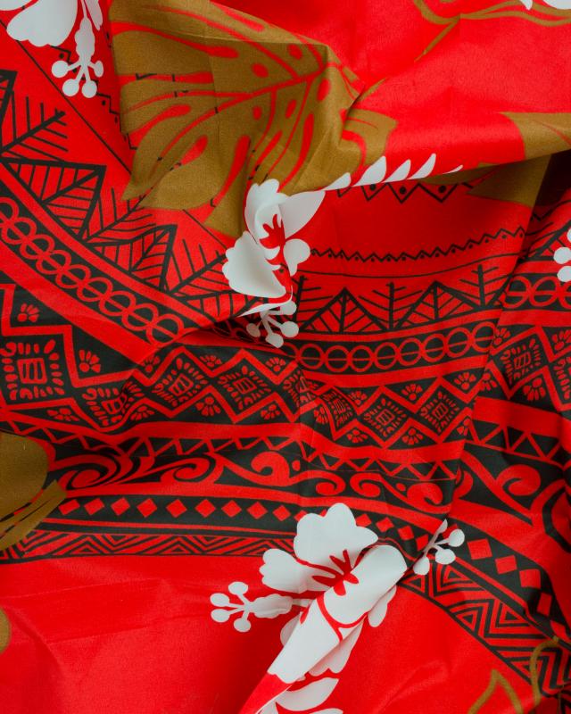 Polynesian Fabric TERENA Red - Tissushop